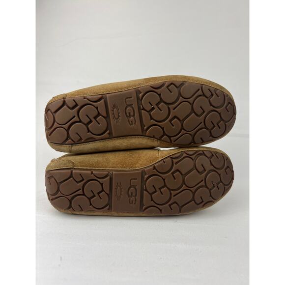 UGG Slippers Women’s 7 Chestnut Shearling Suede Leather Moccasin Indoor Outdoor - Picture 7 of 14